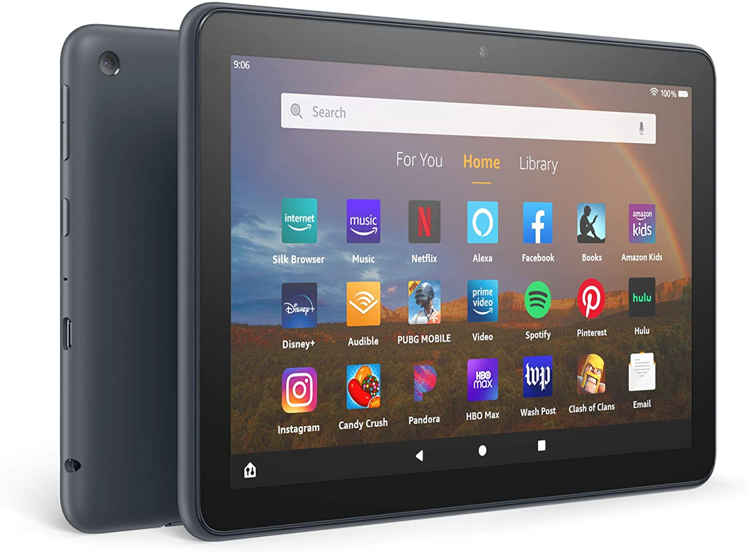 Tableta  Fire HD 10, pantalla de 10.1 pulgadas, 1080p Full HD, 32 GB,  (lanzamiento 2021), Negro